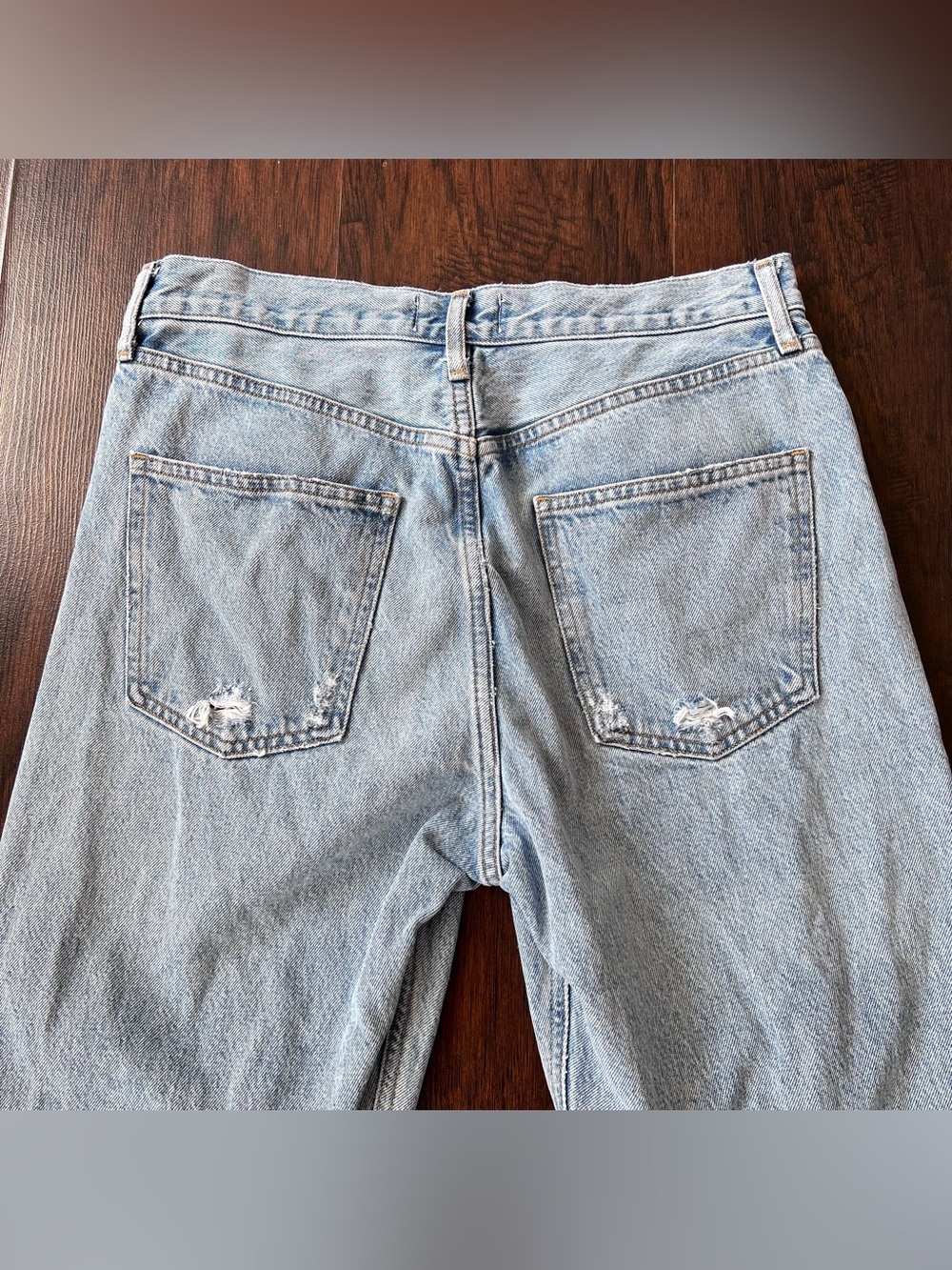 AGOLDE 90’s Crop Distressed Jeans Light Wash High Rise 28 - Picture 9 of 16